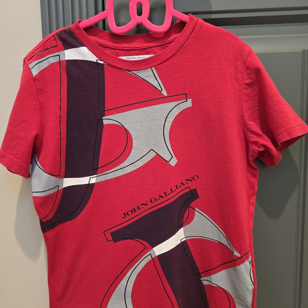 John Galliano Kids Red Graphic T-Shirt